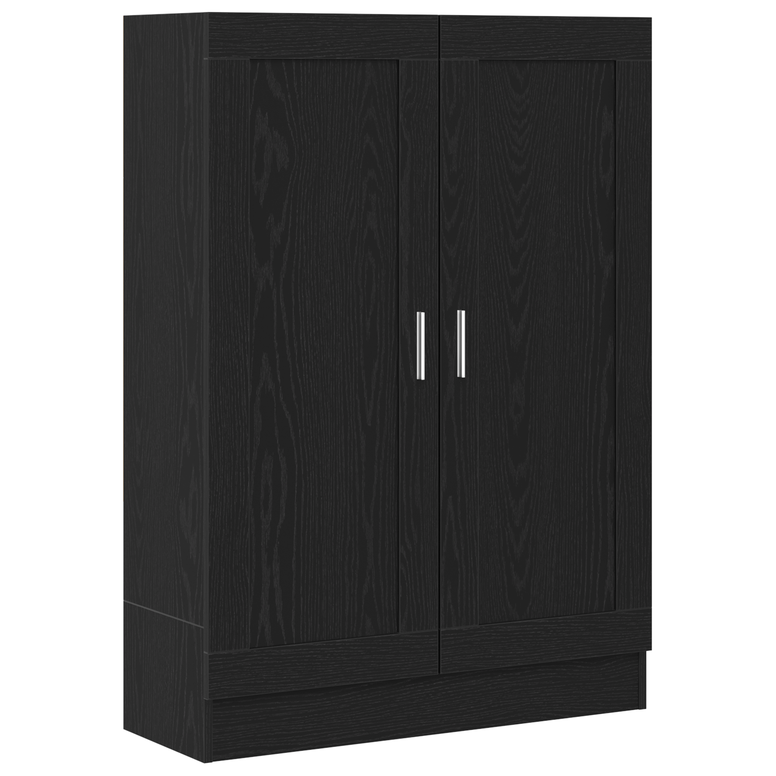 Black Oak Book Cabinet 82.5x30.5x115 cm Engineered Wood - Image 2