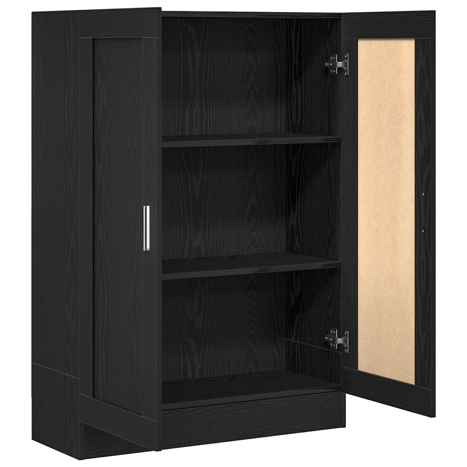 Black Oak Book Cabinet 82.5x30.5x115 cm Engineered Wood - Image 5