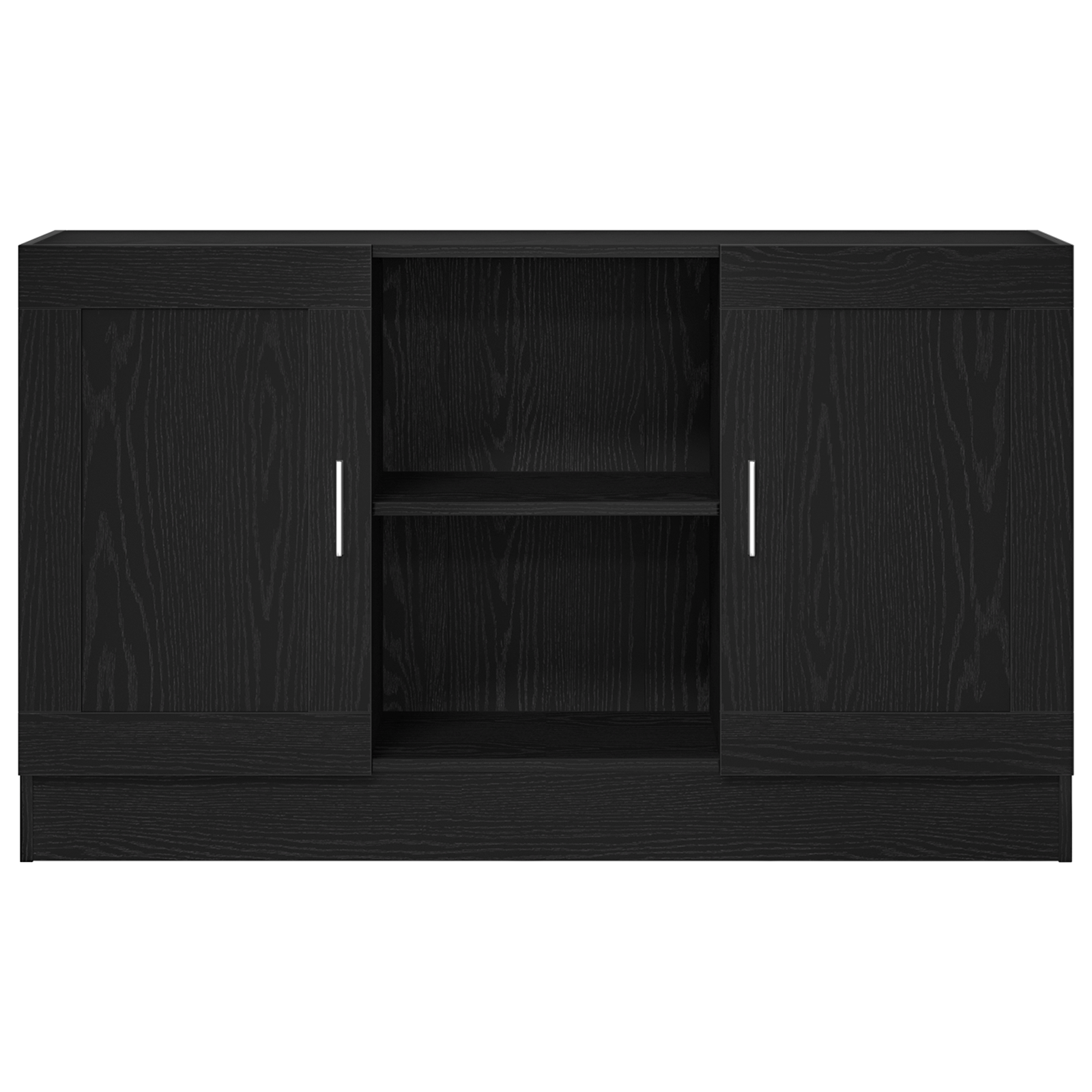 Black Oak Sideboard 120x30.5x70 cm Engineered Wood - Image 7