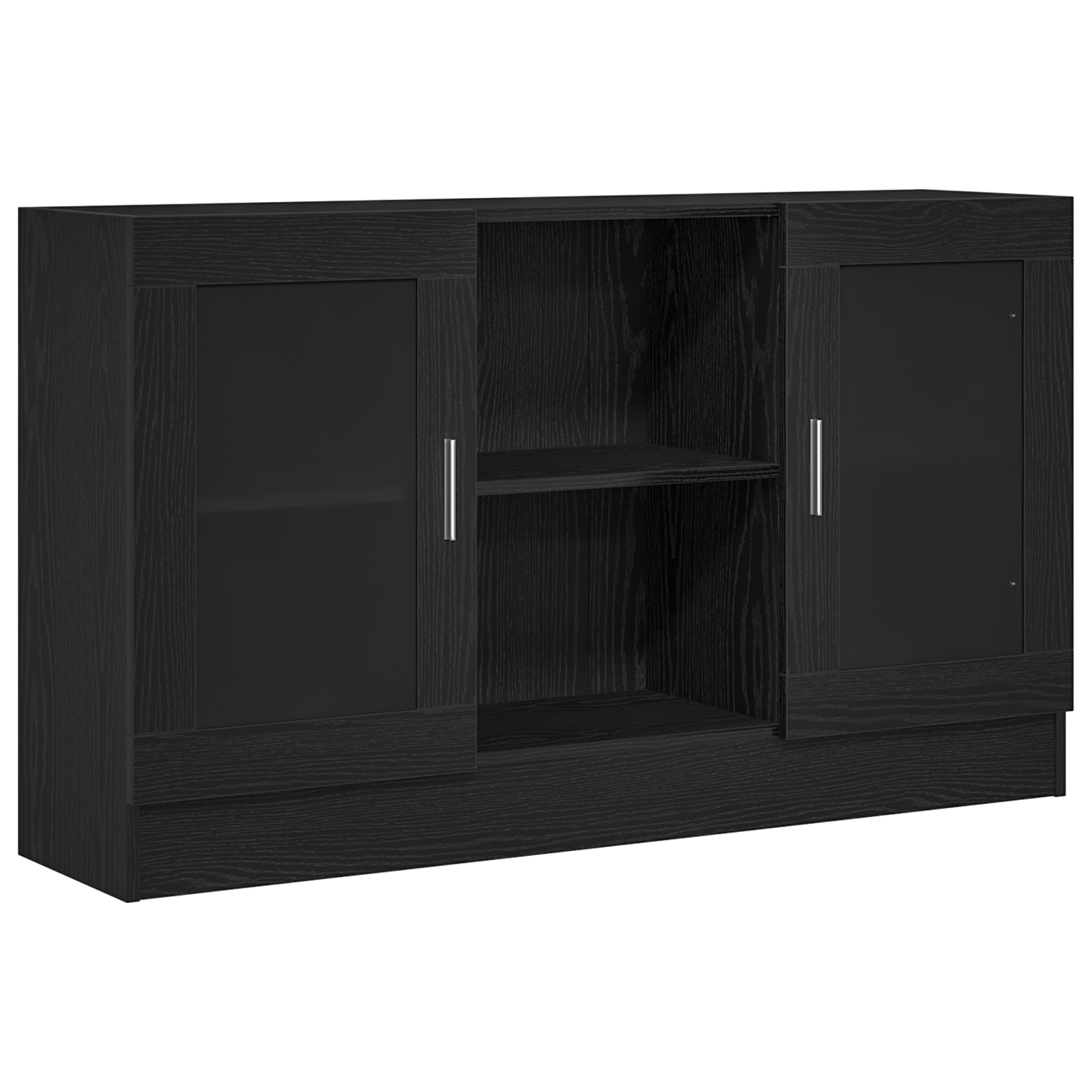 Thumbnail - vidaXL Sideboard Schwarz Eiche 120x30,5x70 cm Holzwerkstoff