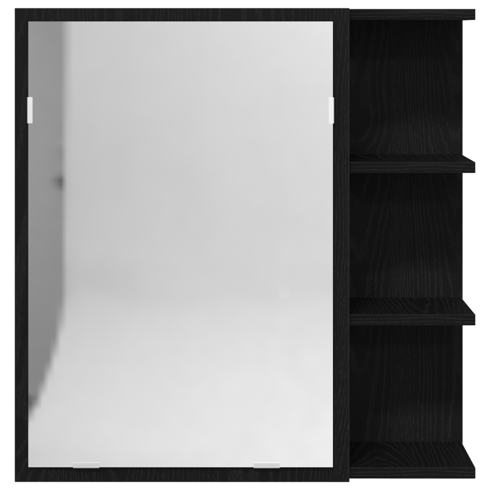 Black Oak Bathroom Mirror Cabinet - 62.5 x 20.5 x 64 cm - Made of Engineered Wood - Image 7