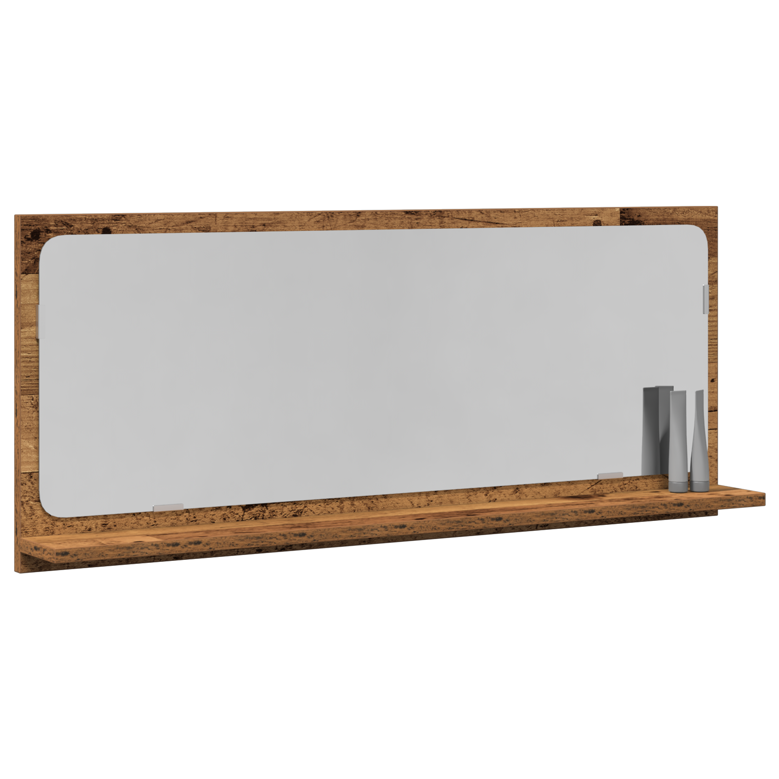 Bathroom Mirror Old Wood 90x10.5x37 cm Engineered Wood - Image 3