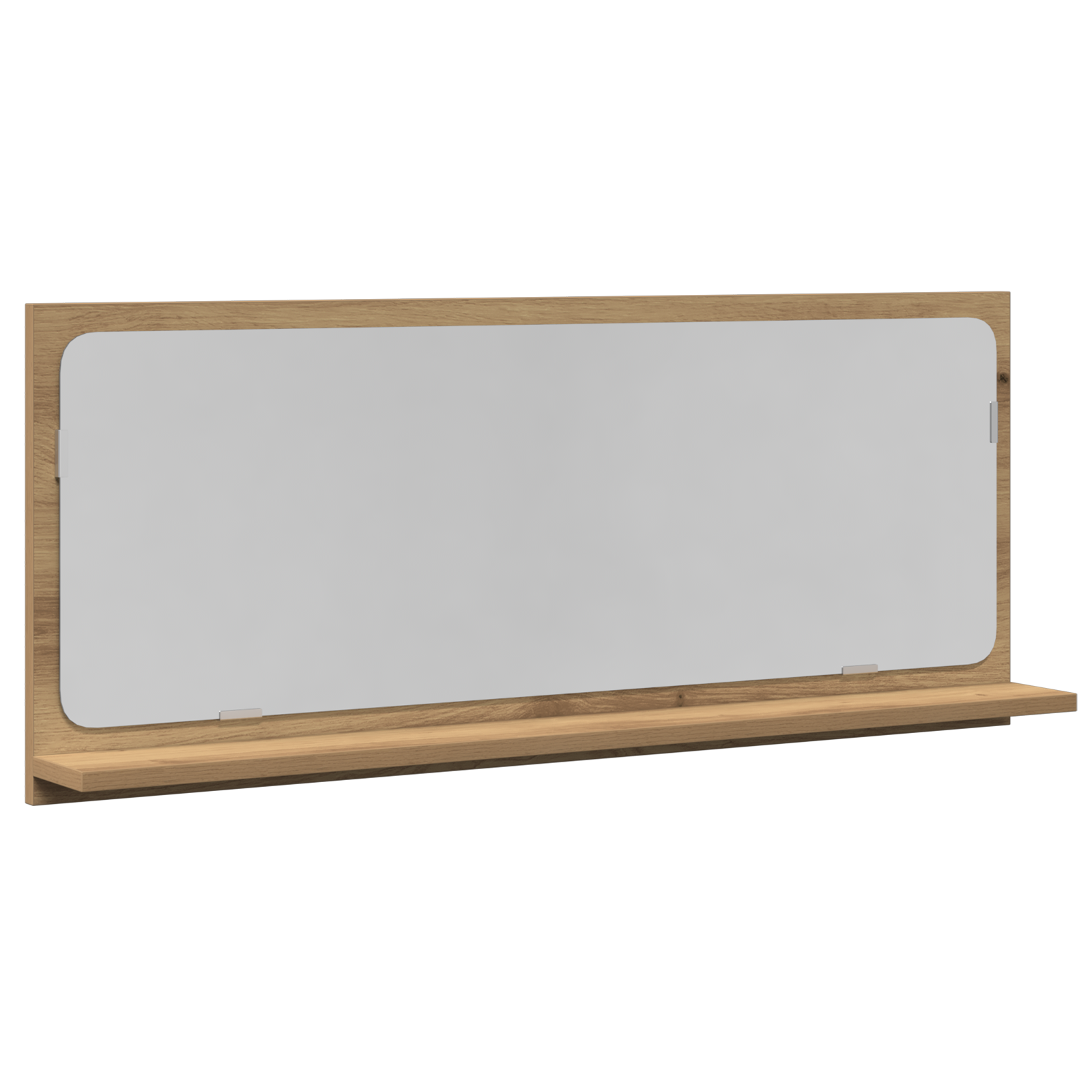Bathroom Mirror - Handmade Oak, 90x10.5x37 cm, Made from Engineered Wood - Image 2