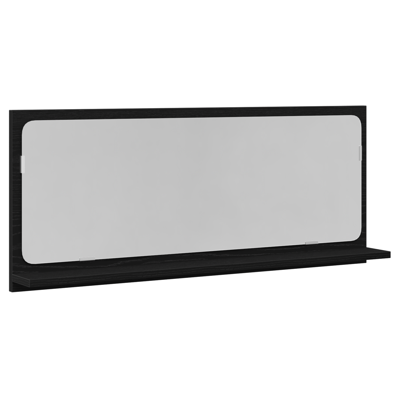 Black Oak Bathroom Mirror - 90x10.5x37 cm, Made from Engineered Wood - Image 2