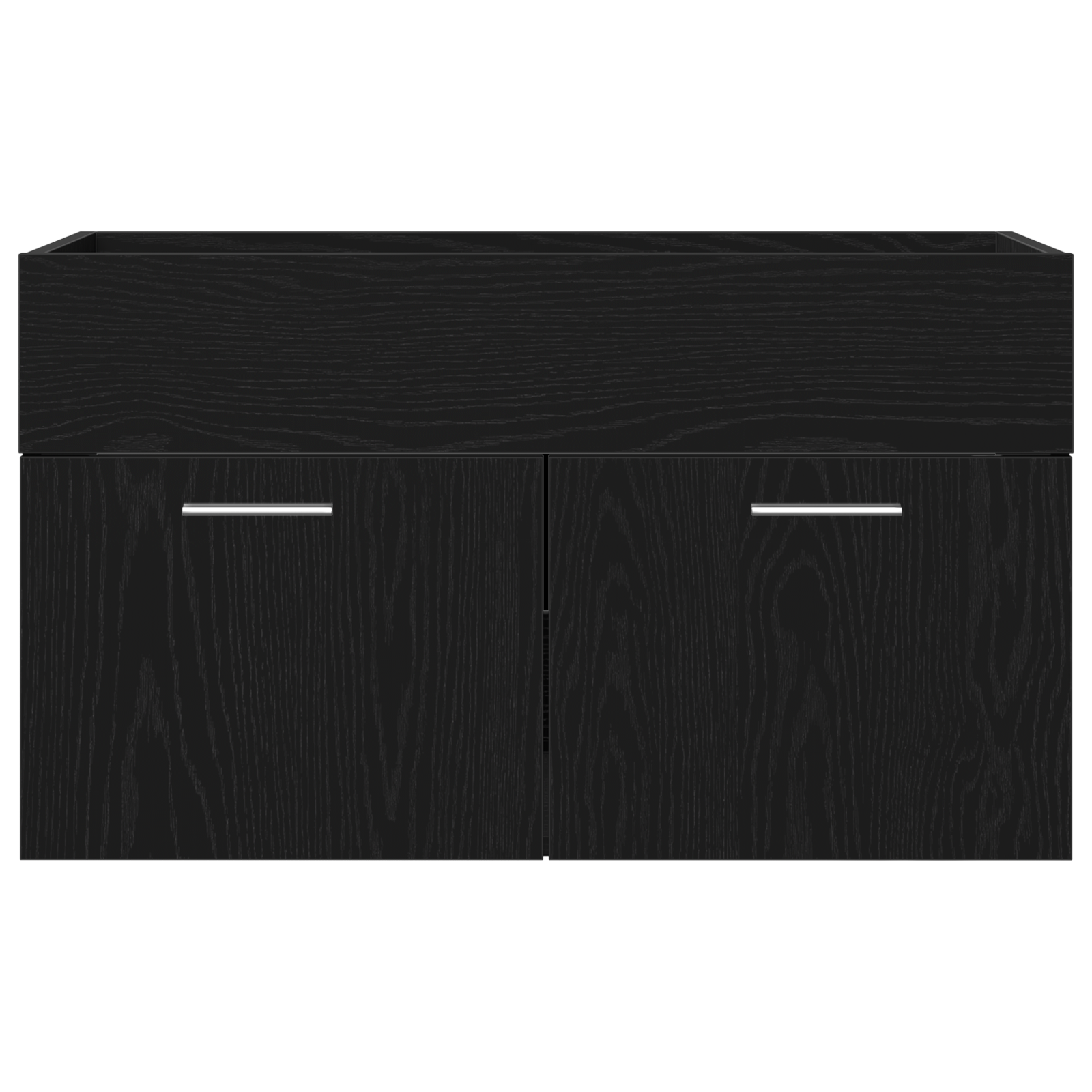 Black Oak Bathroom Sink Cabinet - 80x38.5x46 cm, Made from Engineered Wood - Image 7