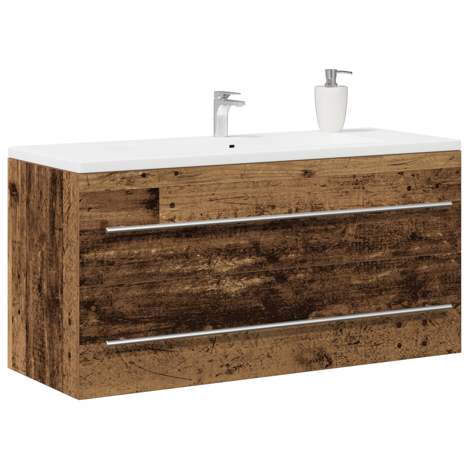 Bathroom Sink Cabinet Old Wood 100x38.5x48 cm Engineered Wood - Image 3