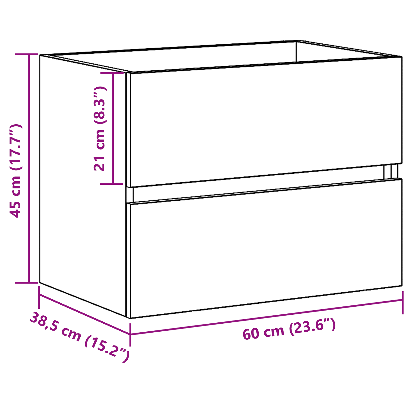 Sink Cabinet Black Oak 60x38.5x45 cm Engineered Wood - Image 11