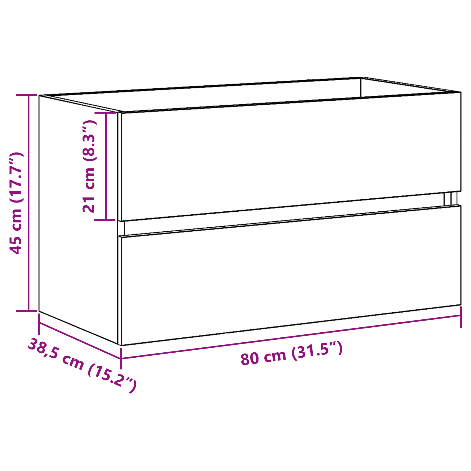 Sink Cabinet Black Oak 80x38.5x45 cm Engineered Wood - Image 11