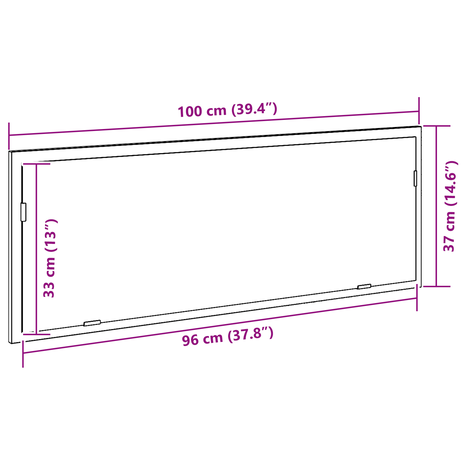 LED Bathroom Mirror Black Oak 100x8.5x37 cm Engineered Wood - Image 10