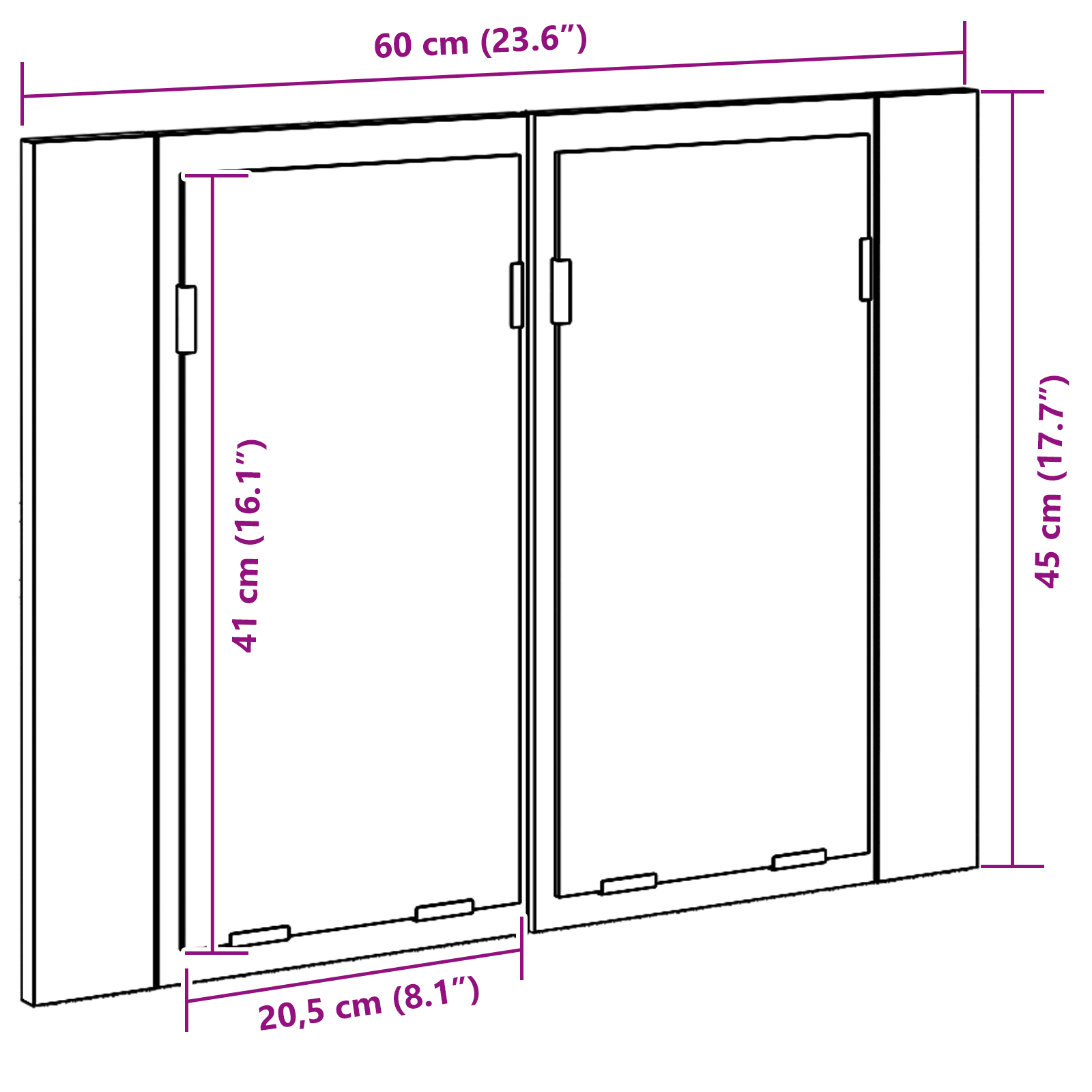 LED Bathroom Mirror Cabinet Black Oak 60x12x45 cm Engineered Wood - Image 11