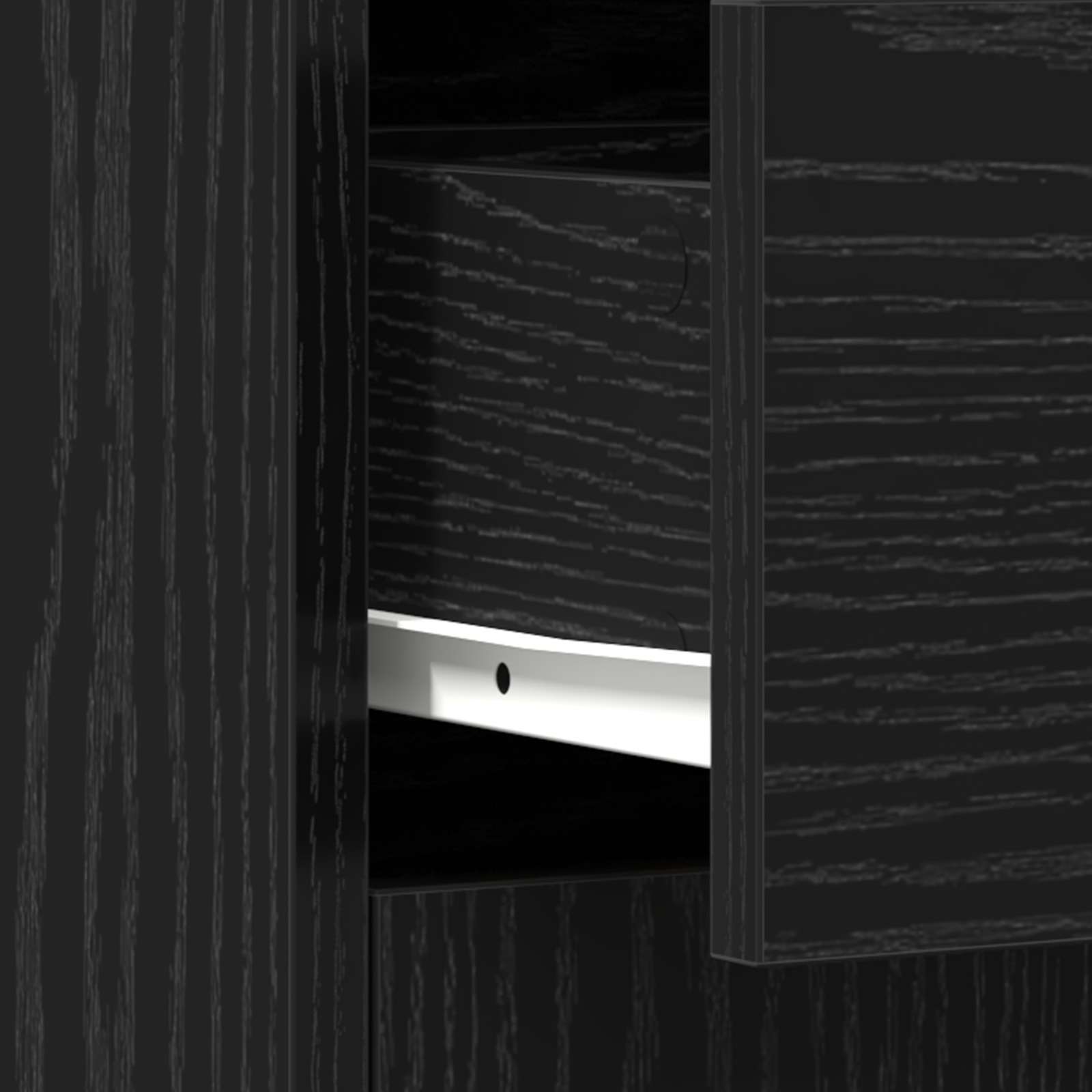 Black Oak Bathroom Cabinet 60x33x80 cm Made of Engineered Wood - Image 10
