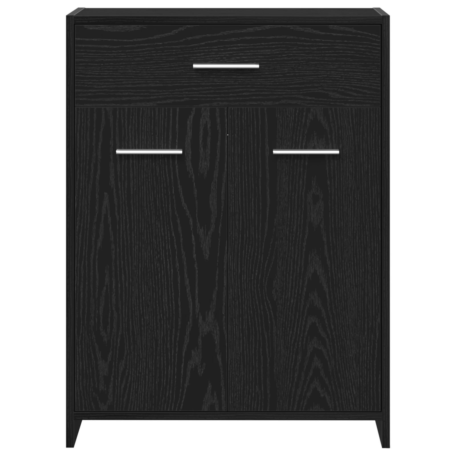 Black Oak Bathroom Cabinet 60x33x80 cm Made of Engineered Wood - Image 6