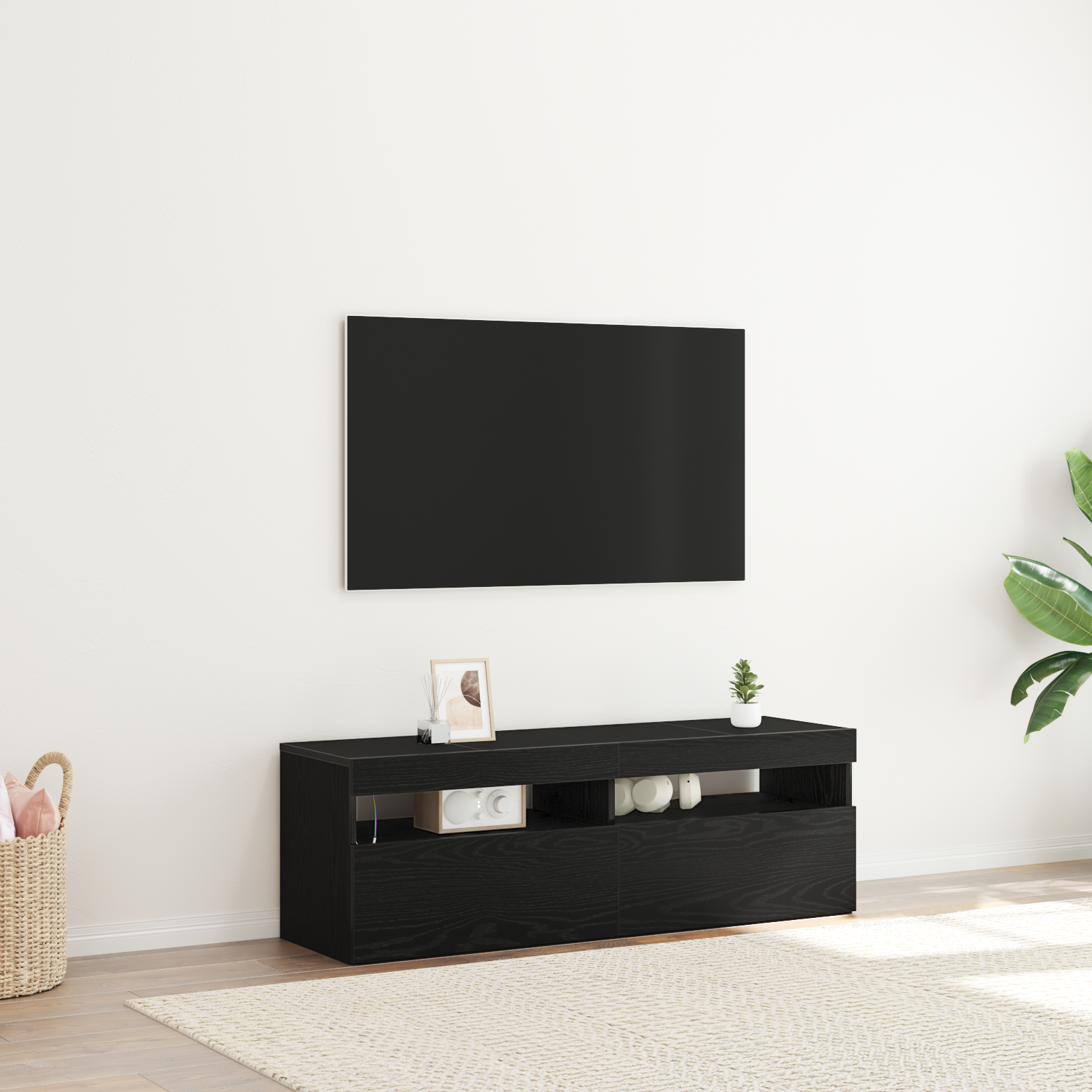 vidaXL Cabinet TV Negru 120 x 35 x 40 cm Lemn compozit