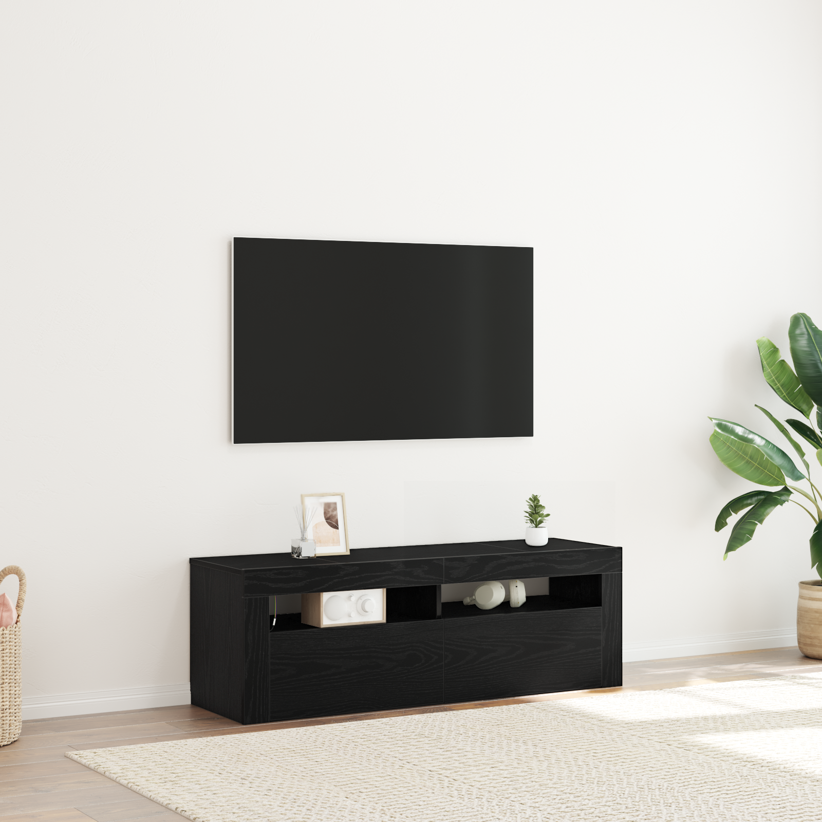 Mueble para TV con Luces LED 120x35x40 cm Soporte Salón Multicolor vidaXL - Imagen 96 de 143