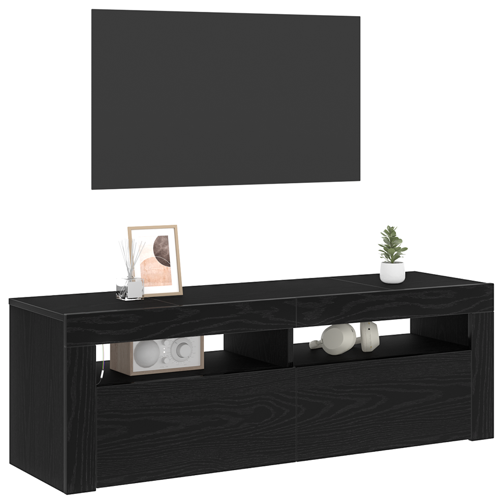 Mueble para TV con Luces LED 120x35x40 cm Soporte Salón Multicolor vidaXL - Imagen 98 de 143