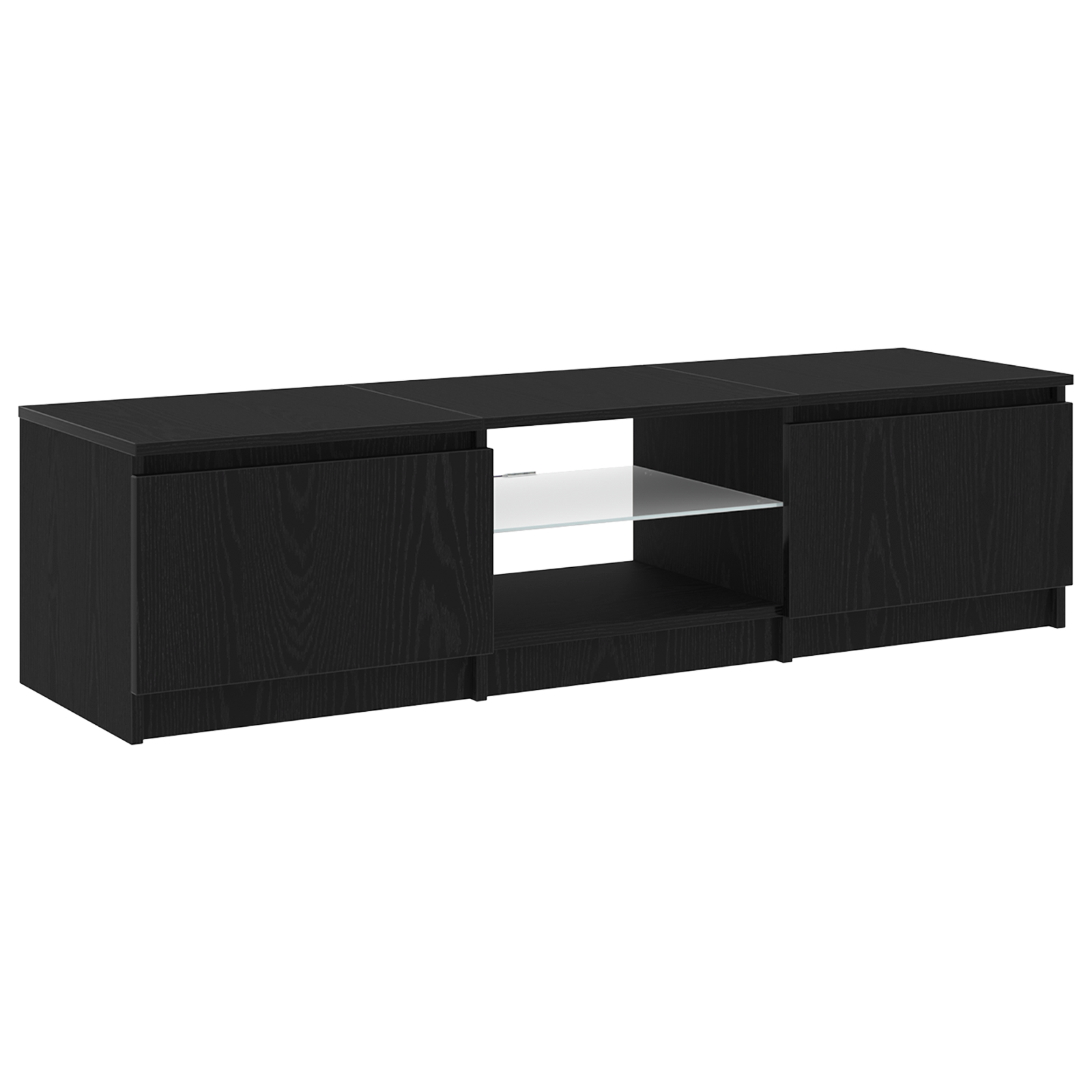 TV Skab med LED Lys - Sort Eg 140x40x35,5 cm - Konstrueret Træ 2 image product%2F862563%2FP Image 862563 WBG Angle%20%281%29 01