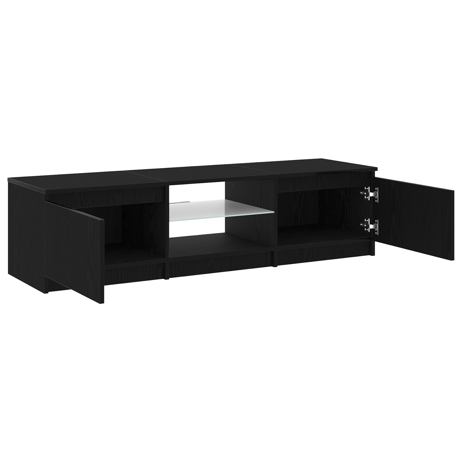 TV Skab med LED Lys - Sort Eg 140x40x35,5 cm - Konstrueret Træ 4 image product%2F862563%2FP Image 862563 WBG Angle%20%282%29 02