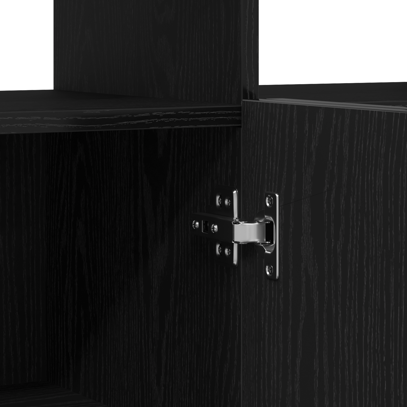 Sideboard with LED Lights - Black Oak - 80x35x75 cm - Engineered Wood - Image 9