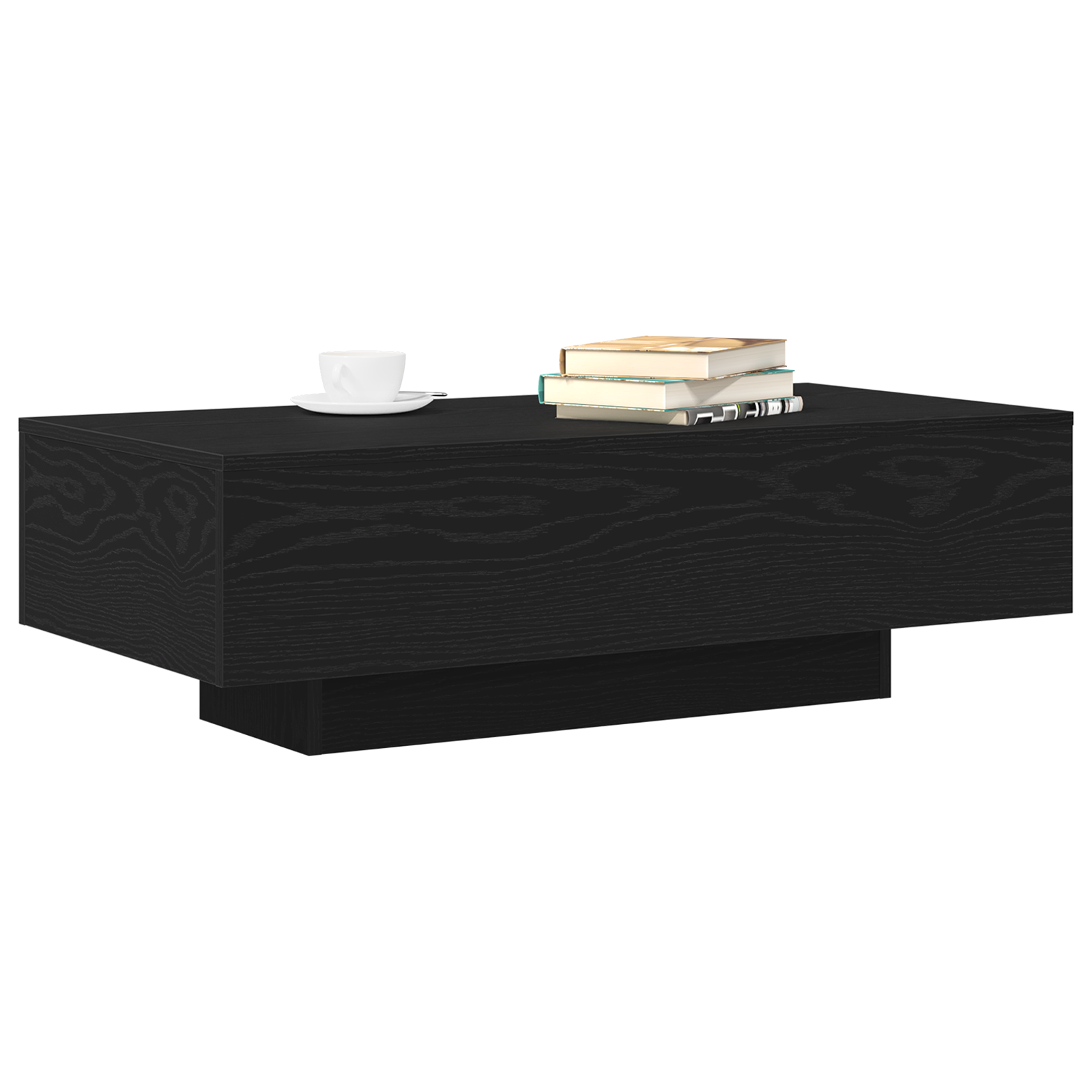 Coffee Table Black Oak 100x30x36,5 cm Engineered Wood - Image 3