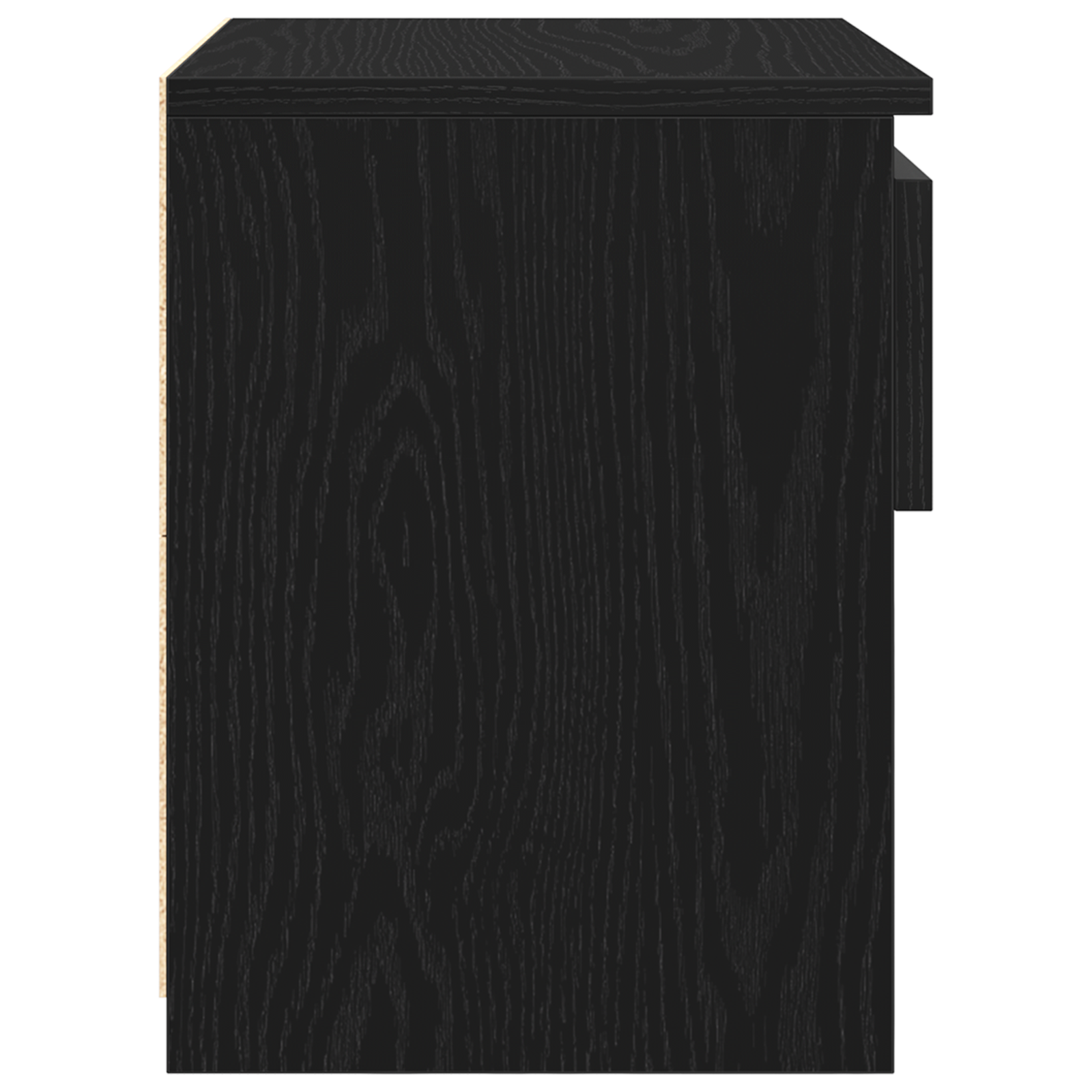 Нощно шкафче Черен дъб 40x30x39 см от инженерна дървесина - Image 8