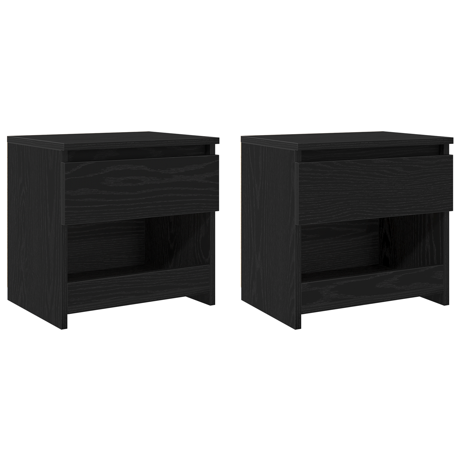 Nightstands 2 pcs Black Oak 40x30x39 cm Made from Engineered Wood - Image 6
