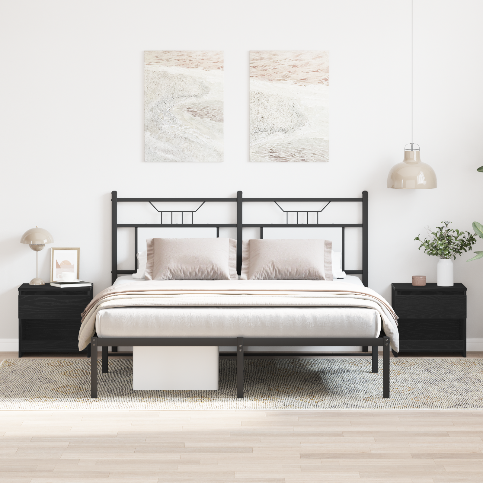 Nightstands 2 pcs Black Oak 40x30x39 cm Made from Engineered Wood - Image 4