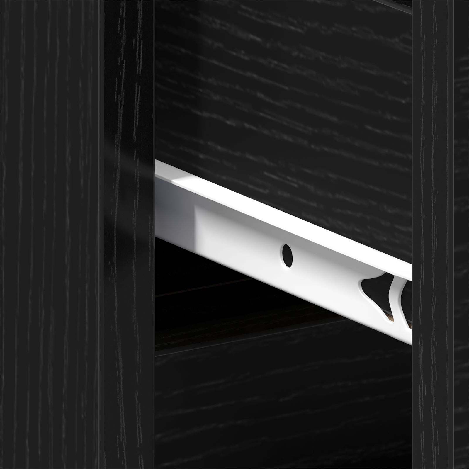 Bedside Cabinet with Metal Leg Black Oak 40x35x69 cm - Image 10