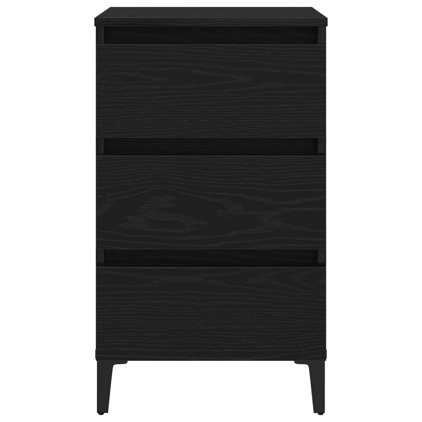 Bedside Cabinet with Metal Leg Black Oak 40x35x69 cm - Image 6