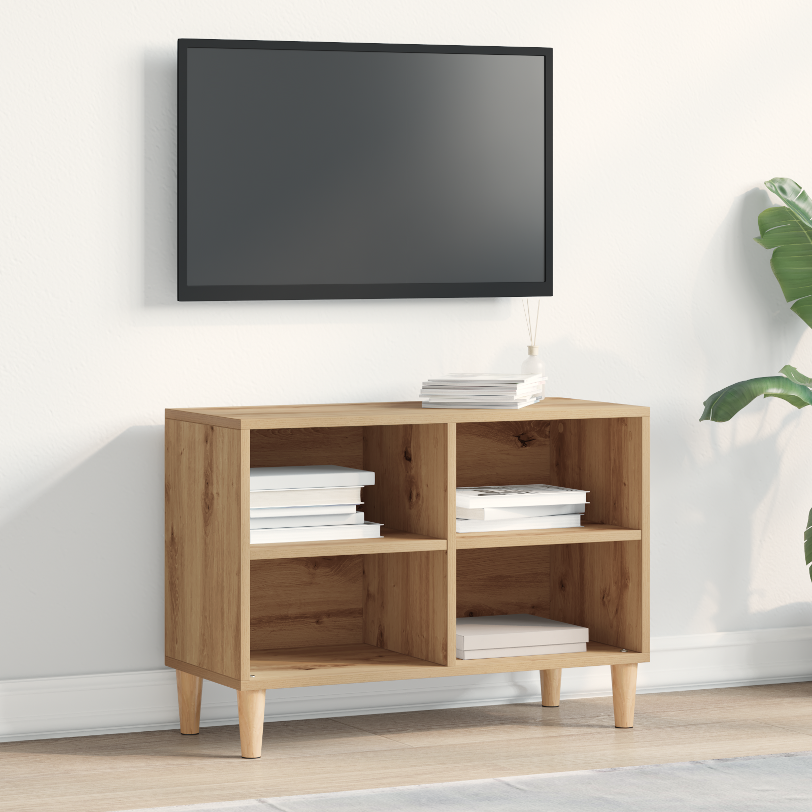 Thumbnail - vidaXL TV-Schrank Artisan Eiche 69,5x30x50 cm aus Holzwerkstoff