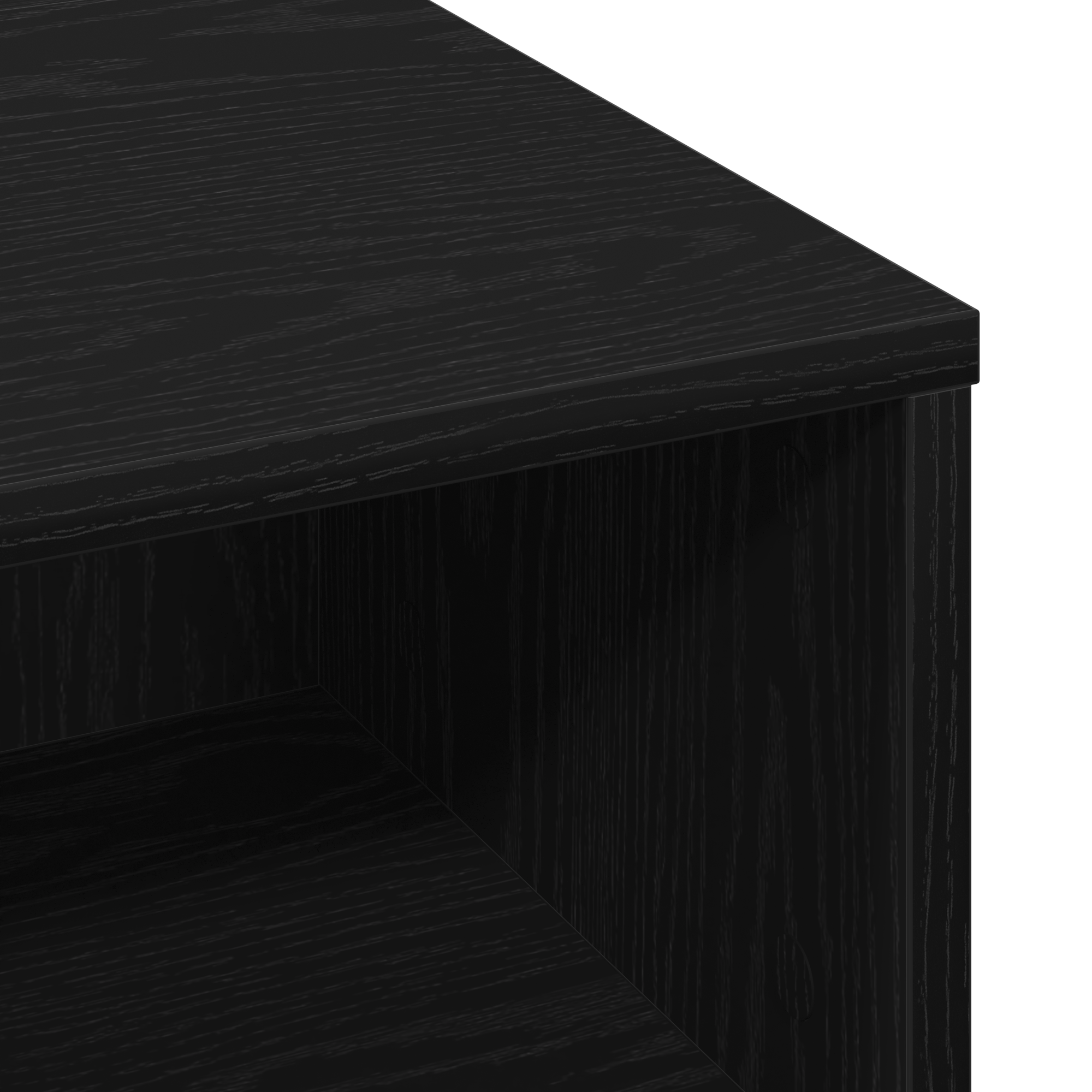 Black Oak Coffee Table - 60x60x30 cm, Made of Engineered Wood - Image 8