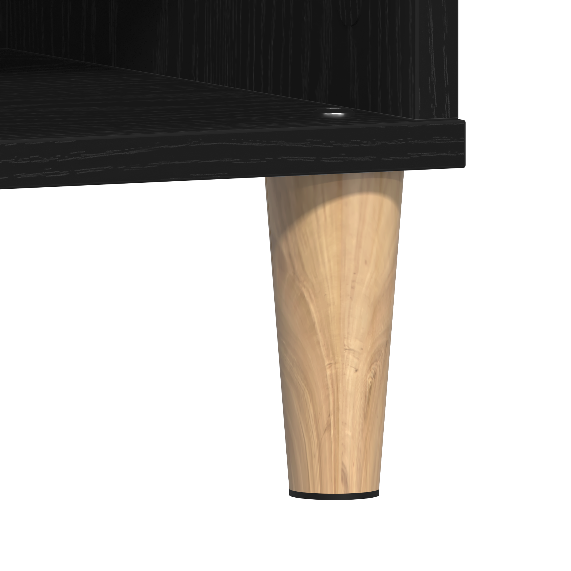 Black Oak Coffee Table - 60x60x30 cm, Made of Engineered Wood - Image 9