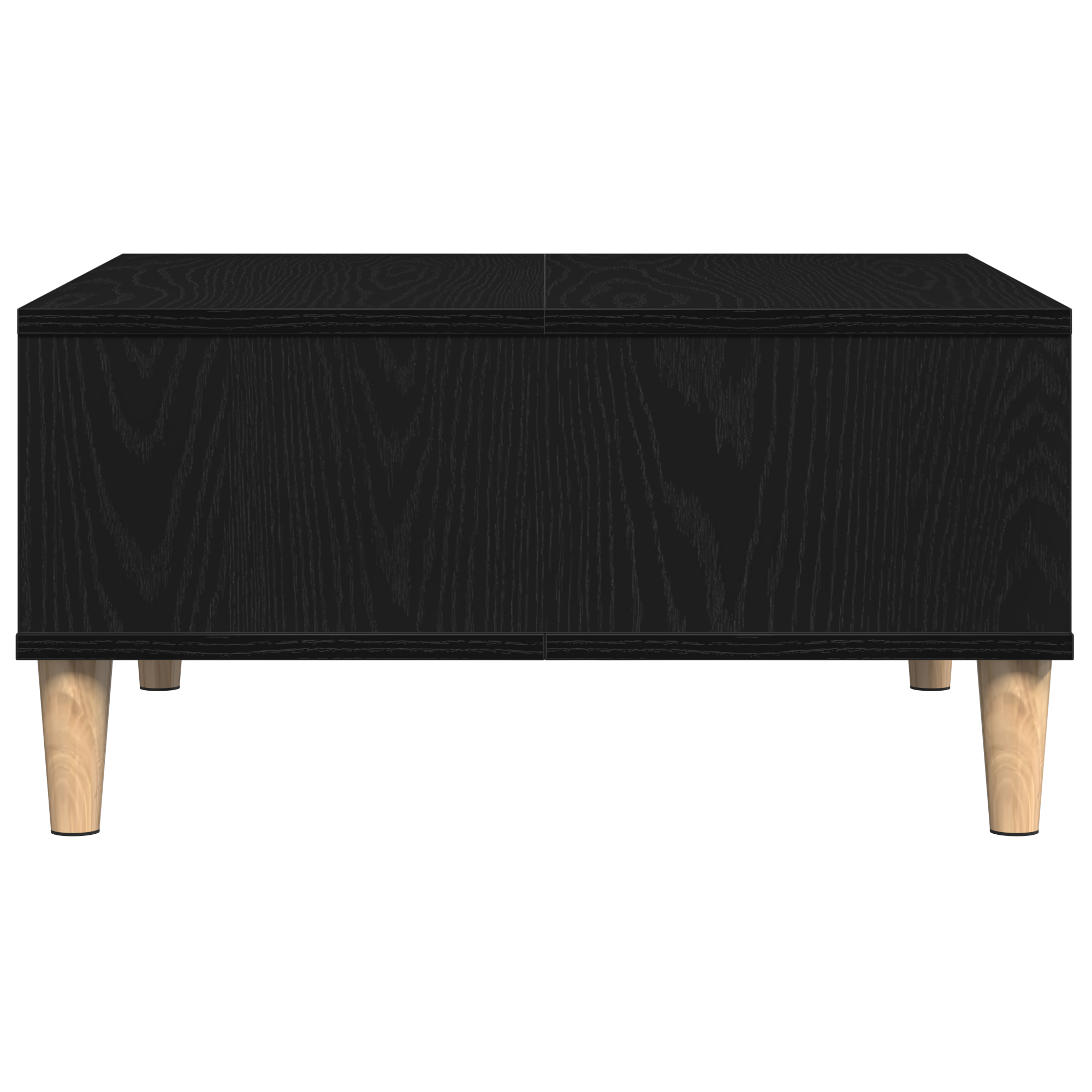 Black Oak Coffee Table - 60x60x30 cm, Made of Engineered Wood - Image 7