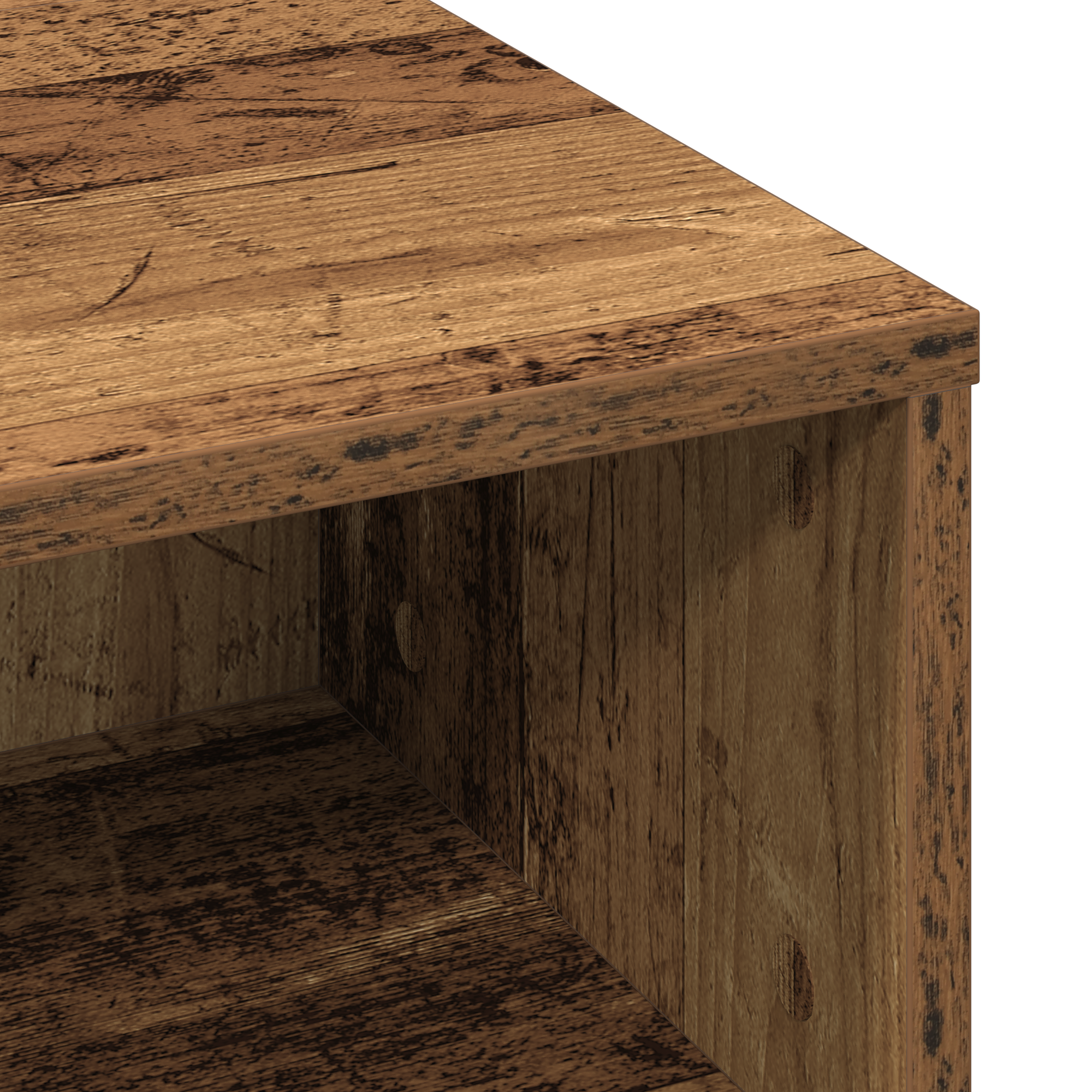 Coffee Table Old Wood 60x60x30 cm Engineered Wood - Image 8