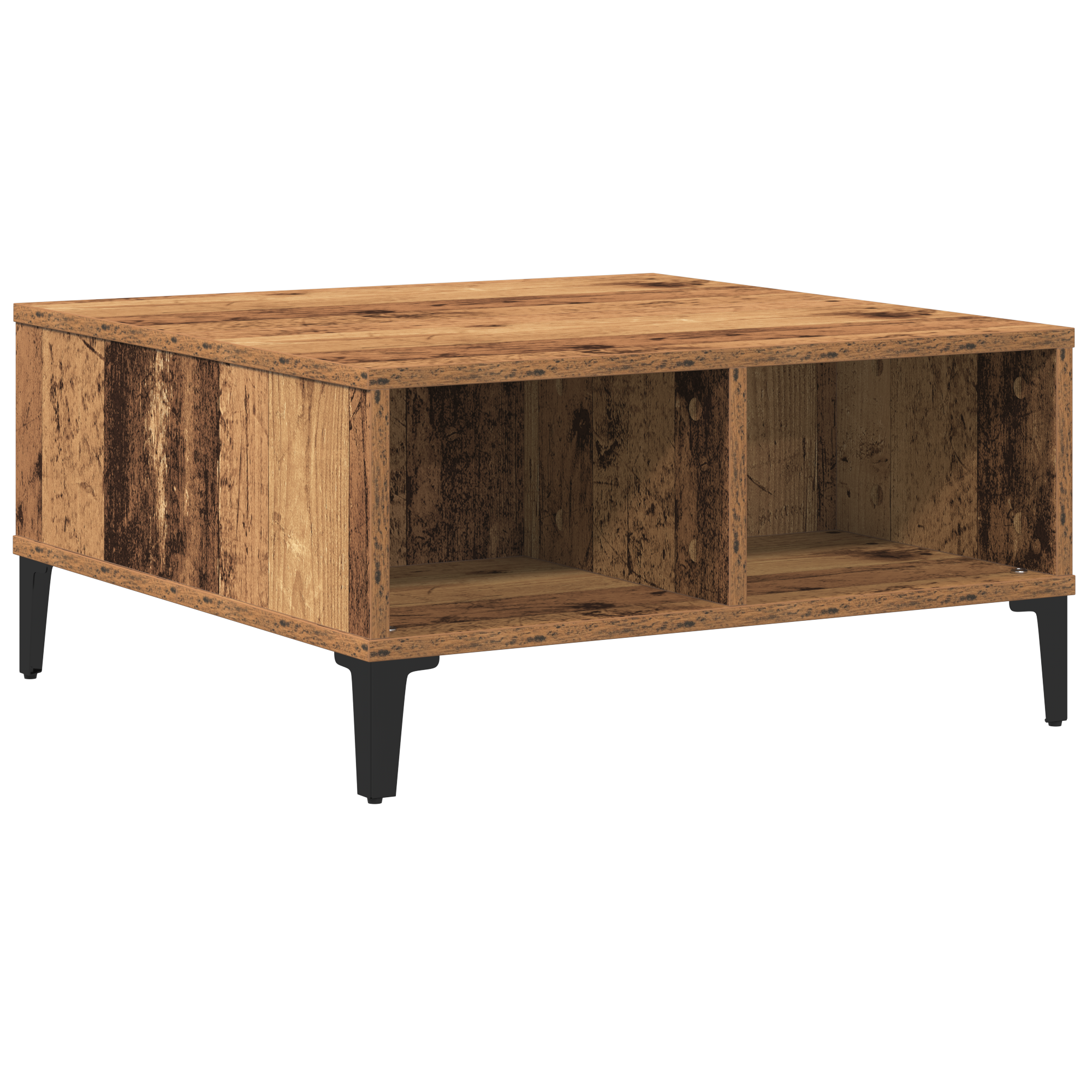 Coffee Table Old Wood 60x60x30 cm Engineered Wood - Image 7