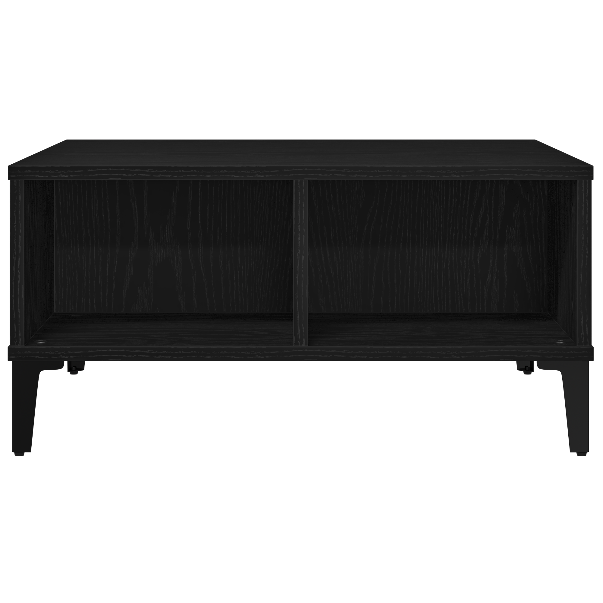 Coffee Table Black Oak 60x60x30 cm Engineered Wood - Image 5