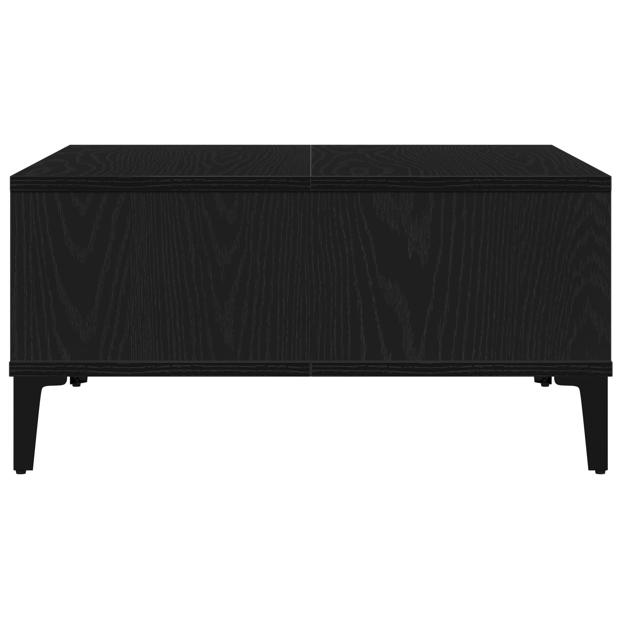 Coffee Table Black Oak 60x60x30 cm Engineered Wood - Image 6