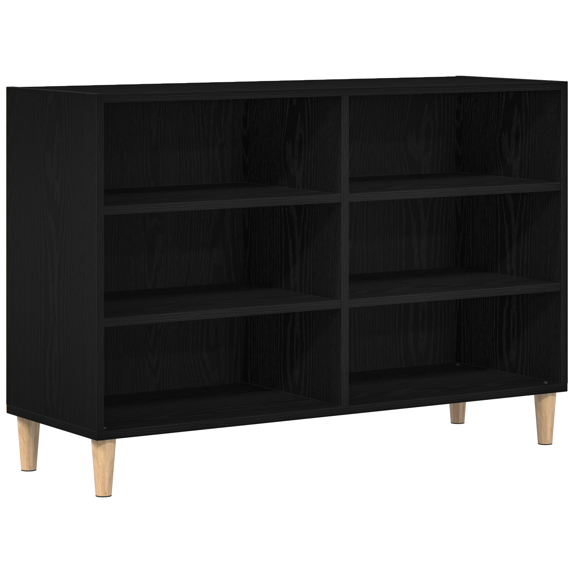 Black Oak Sideboard 103.5x35x70 cm Made of Engineered Wood - Image 2