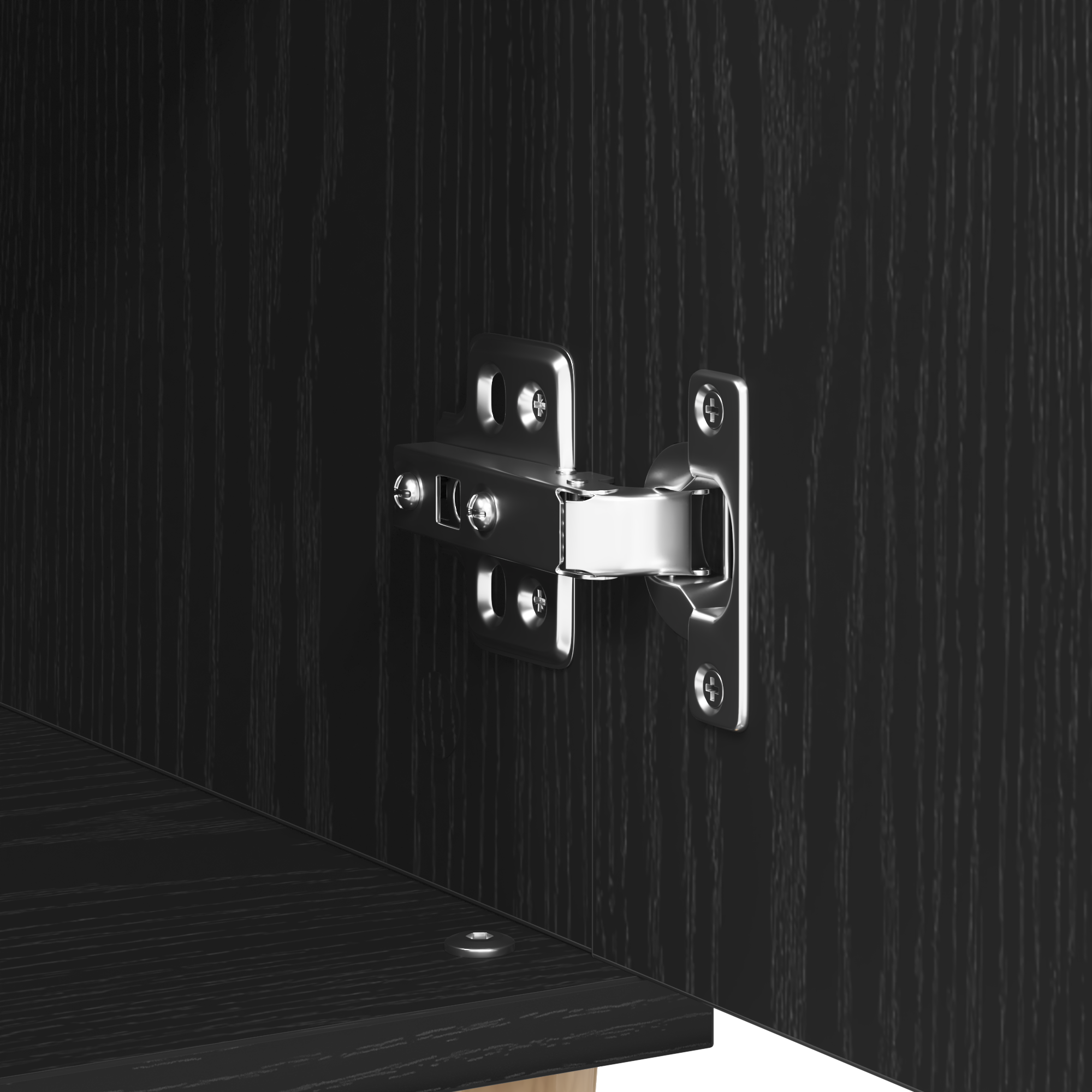 Black Oak Sideboard, 60x35x70 cm, Made of Engineered Wood - Image 11