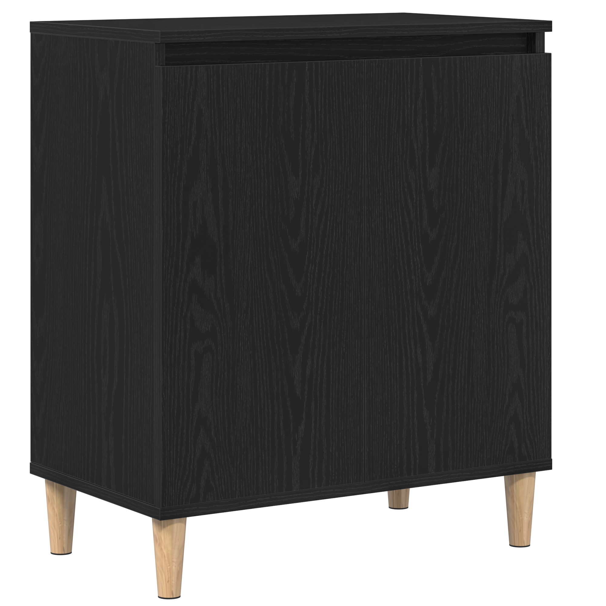 Thumbnail - vidaXL Sideboard Schwarz Eiche 60x35x70 cm aus Ingenieurholz