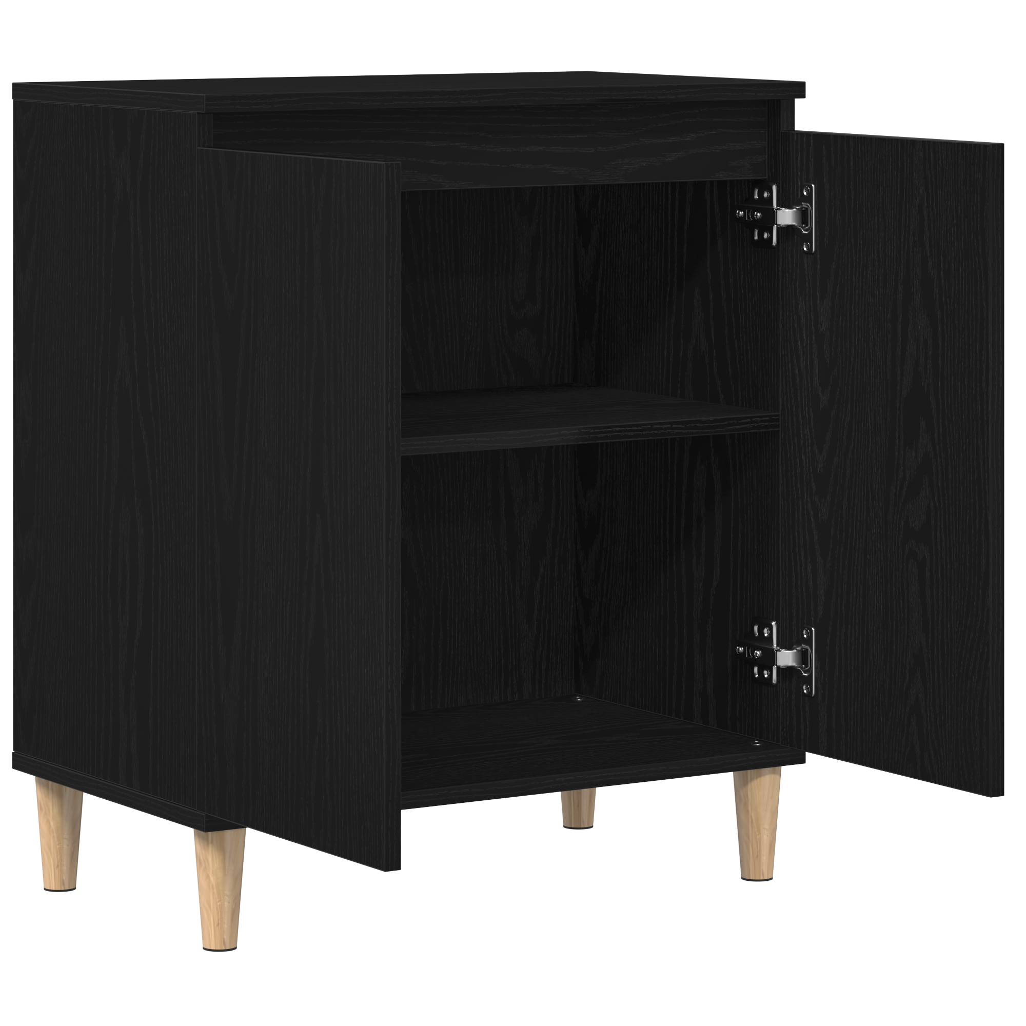 Black Oak Sideboard, 60x35x70 cm, Made of Engineered Wood - Image 5