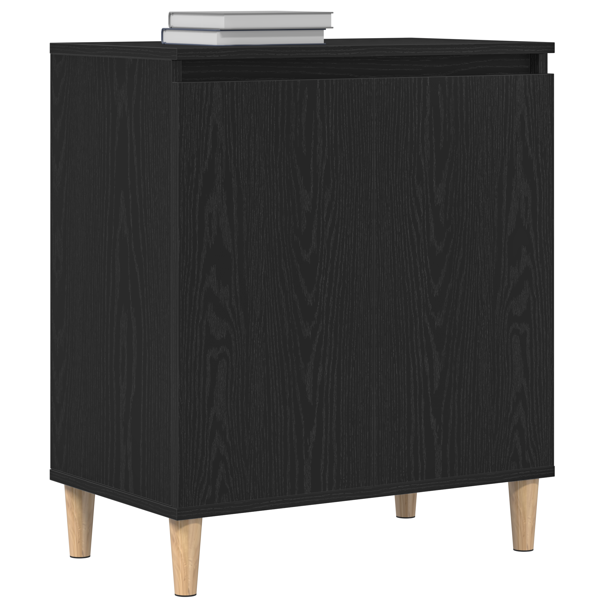 Thumbnail - vidaXL Sideboard Schwarz Eiche 60x35x70 cm aus Ingenieurholz