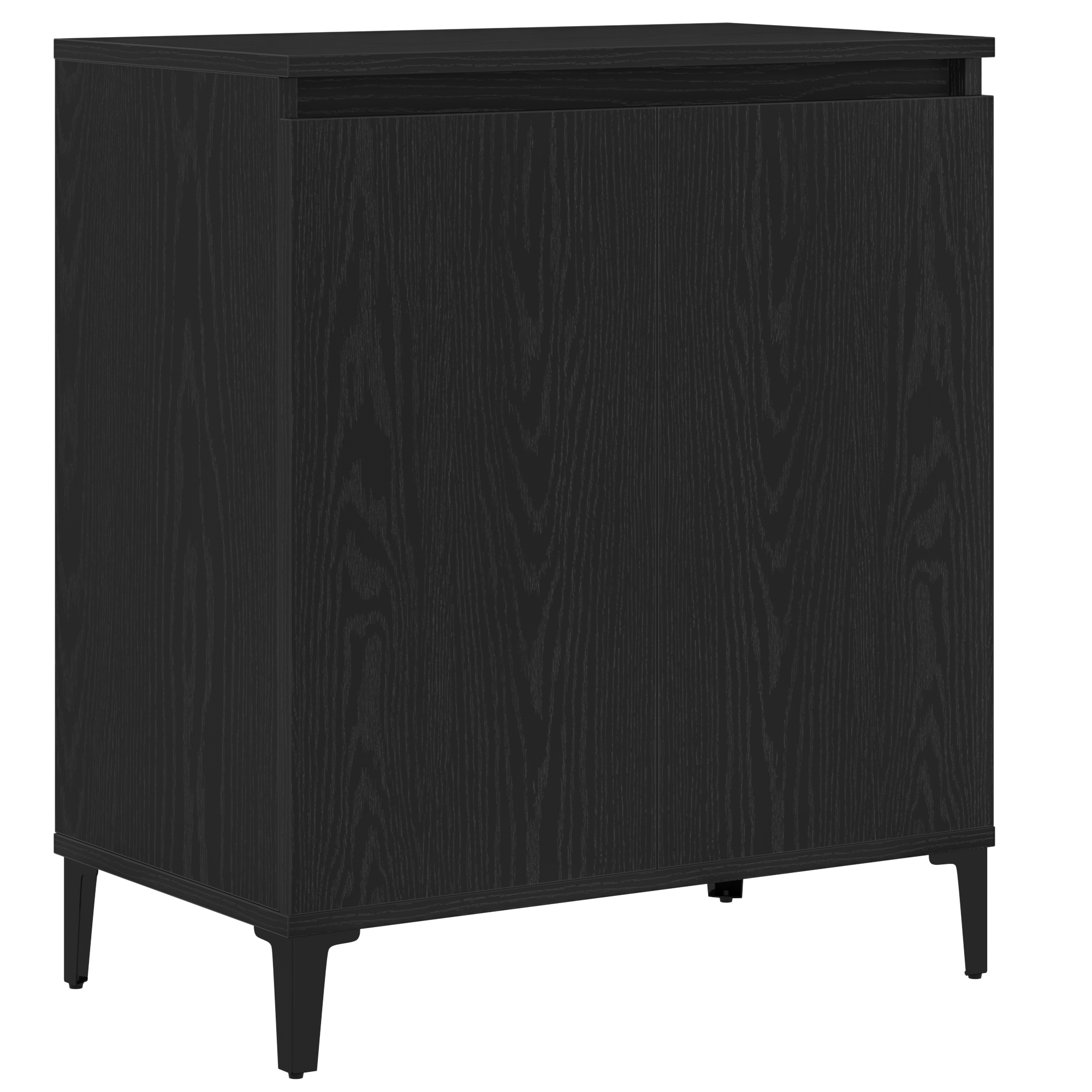 Sideboard Black Oak 60x35x70 cm Engineered Wood - Image 2
