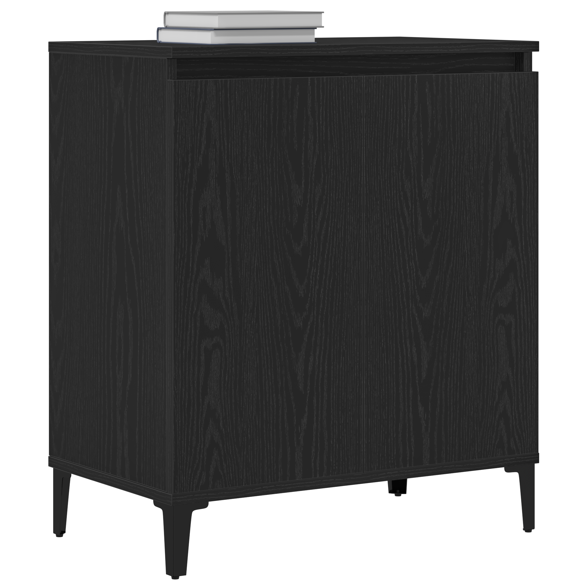 Sideboard Black Oak 60x35x70 cm Engineered Wood - Image 3