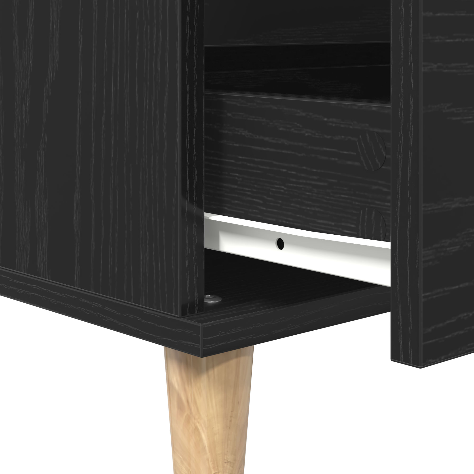 Sideboard Black Oak 60x35x70 cm Engineered Wood - Image 11