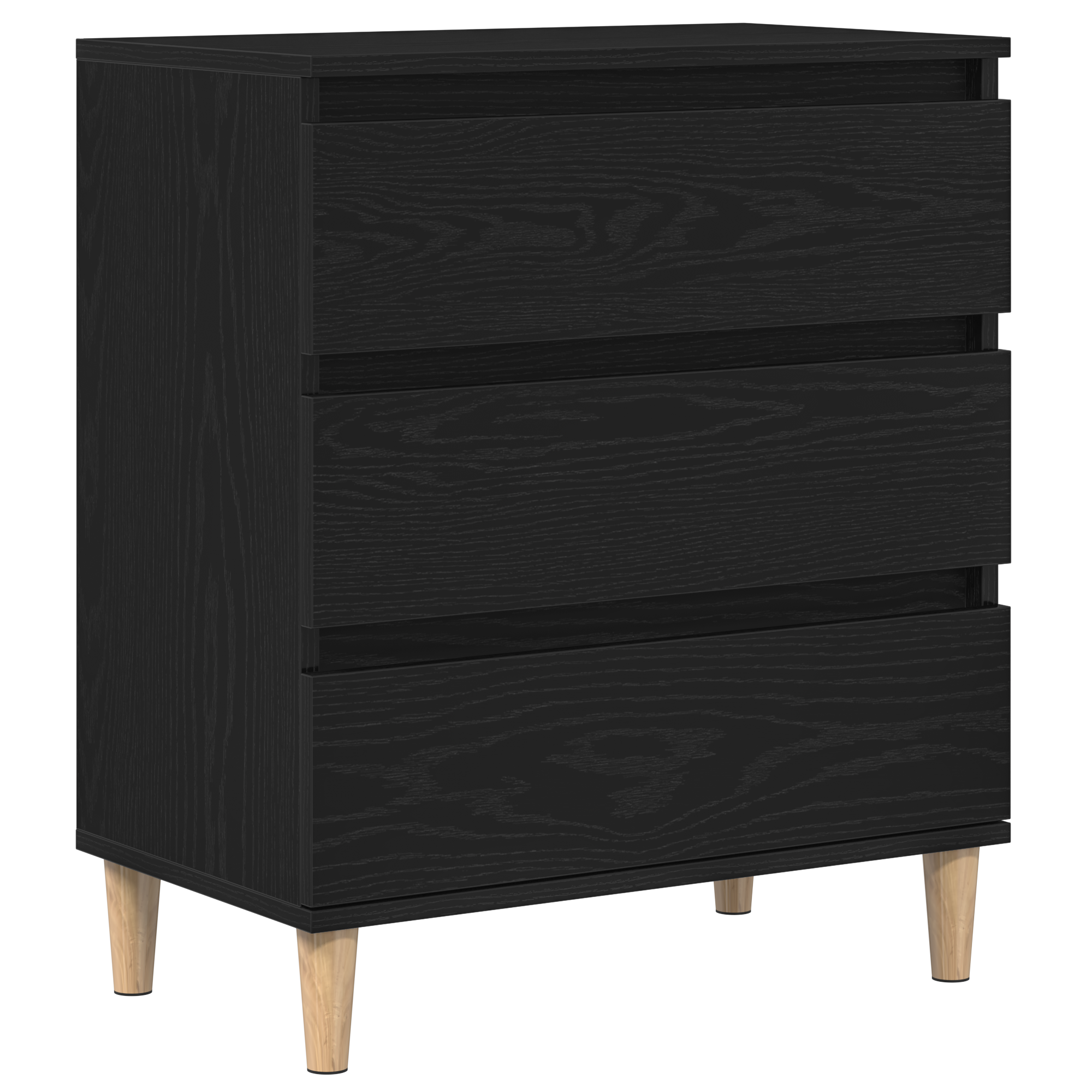 Sideboard Black Oak 60x35x70 cm Engineered Wood - Image 2