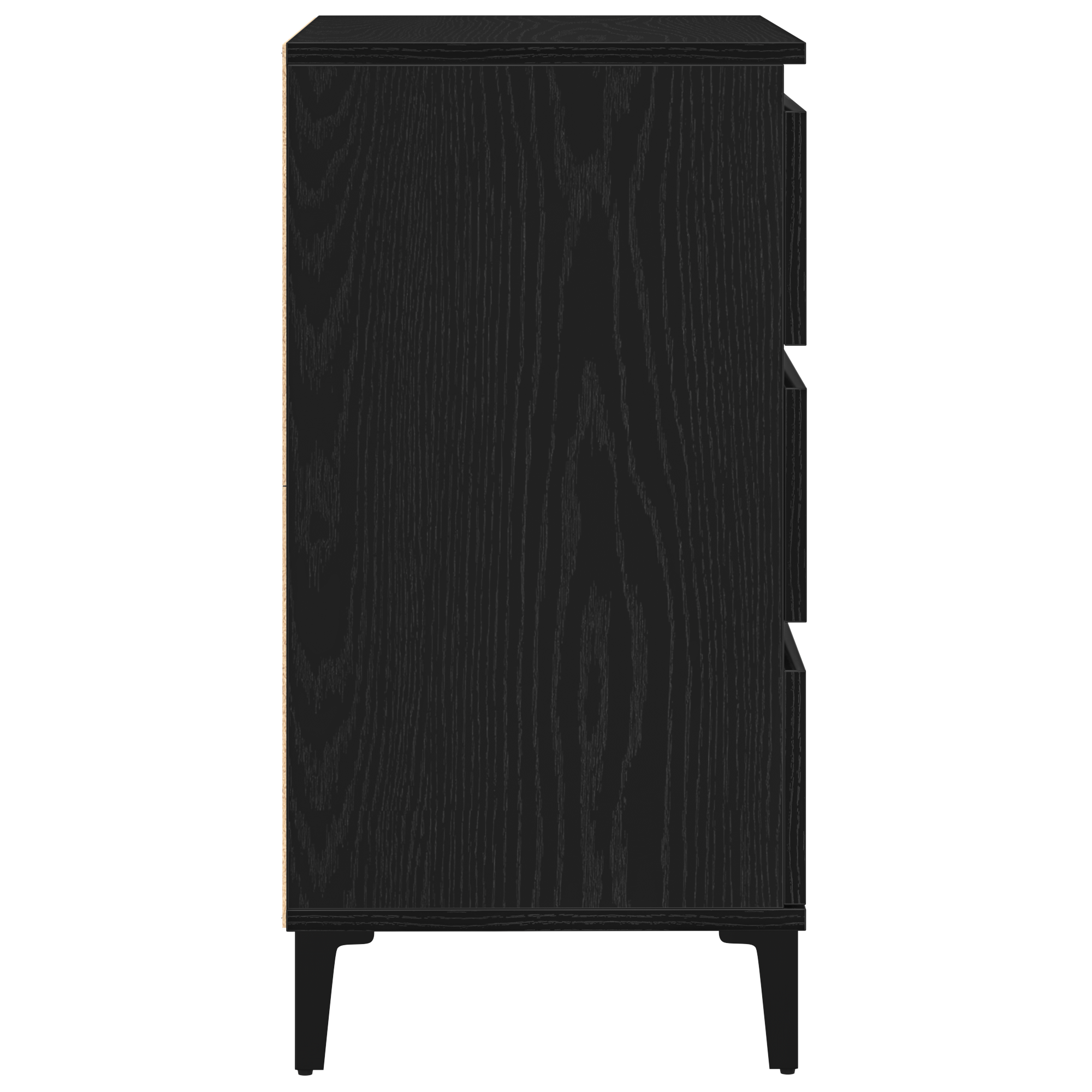 Sideboard Black Oak 60x35x70 cm Engineered Wood - Image 8