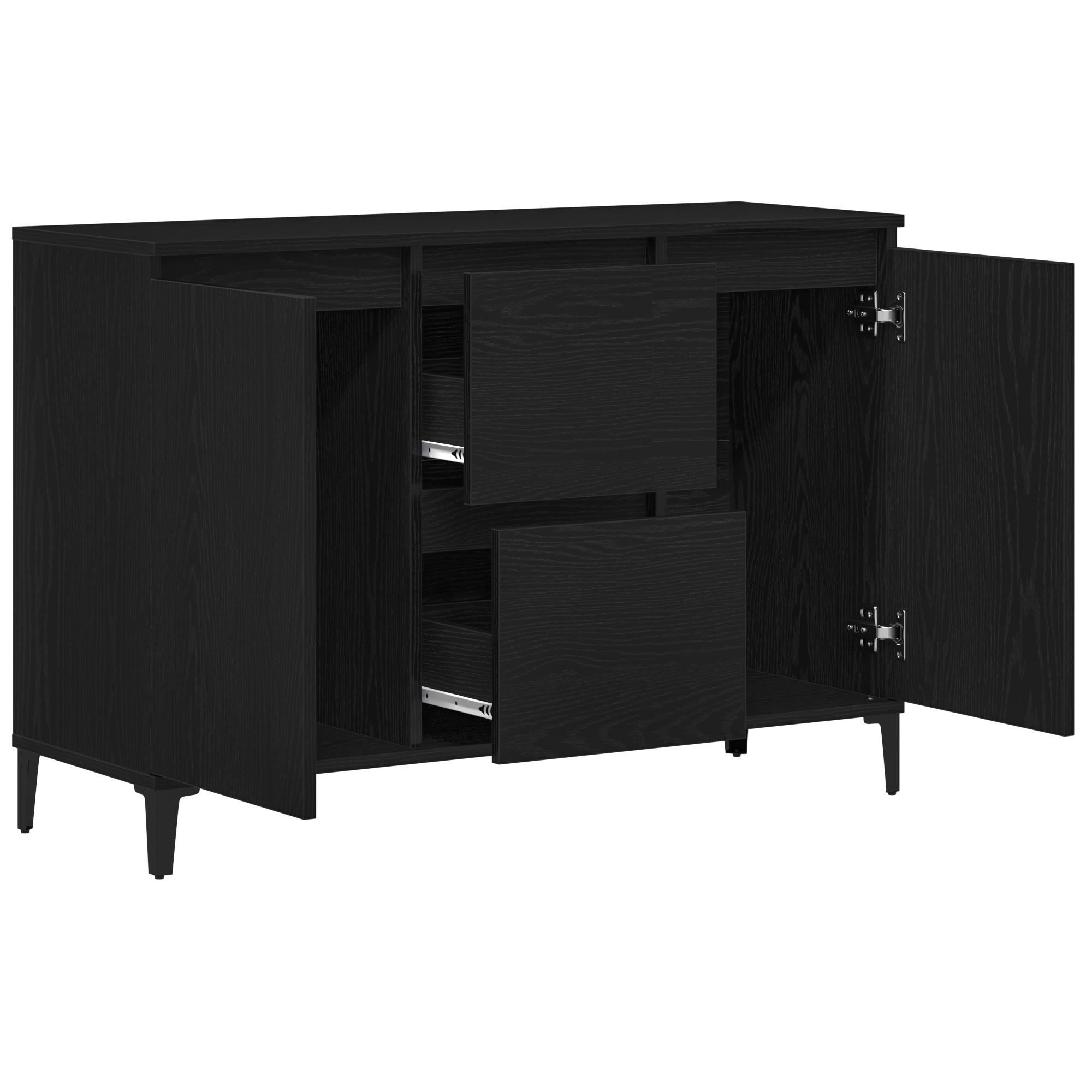 Black Oak Sideboard - 104x35x70 cm, Made from Engineered Wood - Image 5