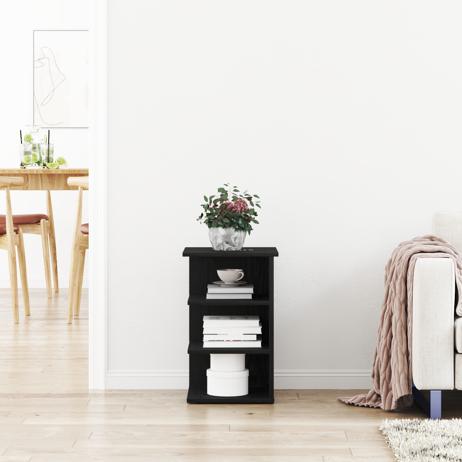 Side Cabinet Black Oak 35x35x55 cm Engineered wood - Image 4