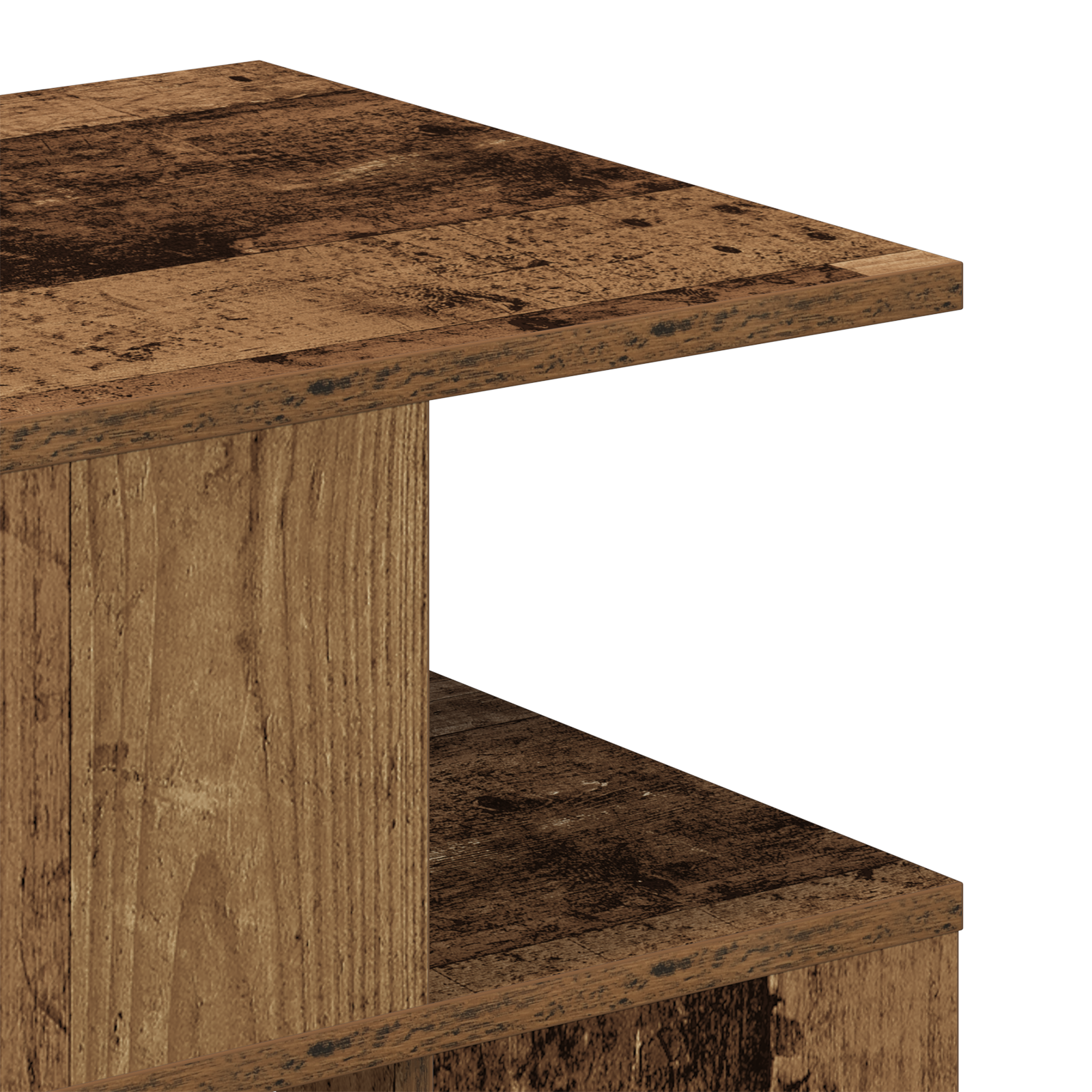 Side Table Old Wood Wood 40x40x40 cm Storage End Table Square - Image 8