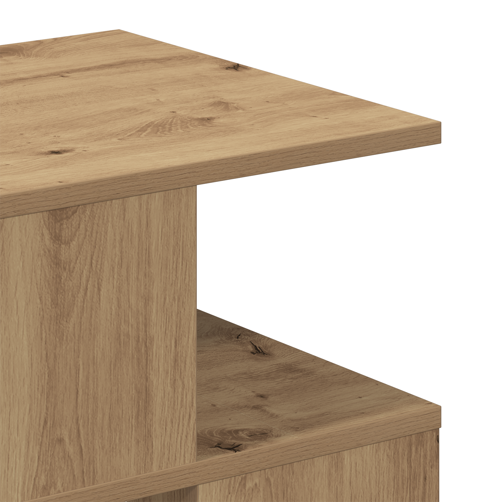 Side Table Artisan Oak 40x40x40 cm Made of Engineered Wood - Image 8
